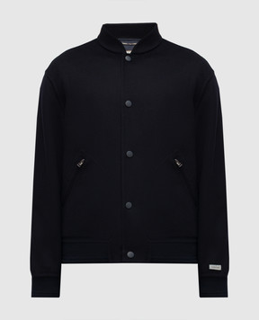 Canali Blue wool and cashmere bomber jacket with removable vest SG02870O40992