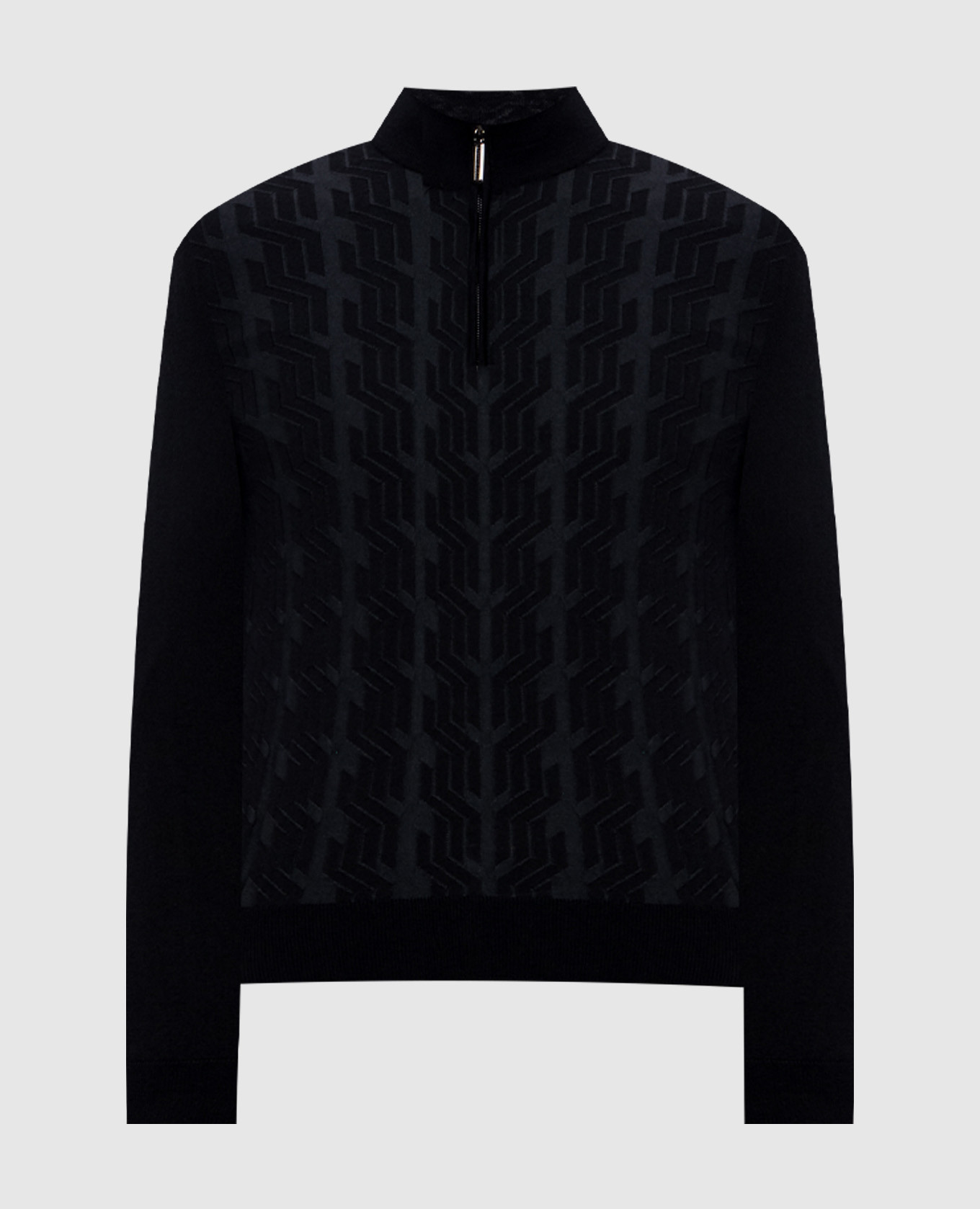 

Black cashmere and silk patterned jumper Stefano Ricci