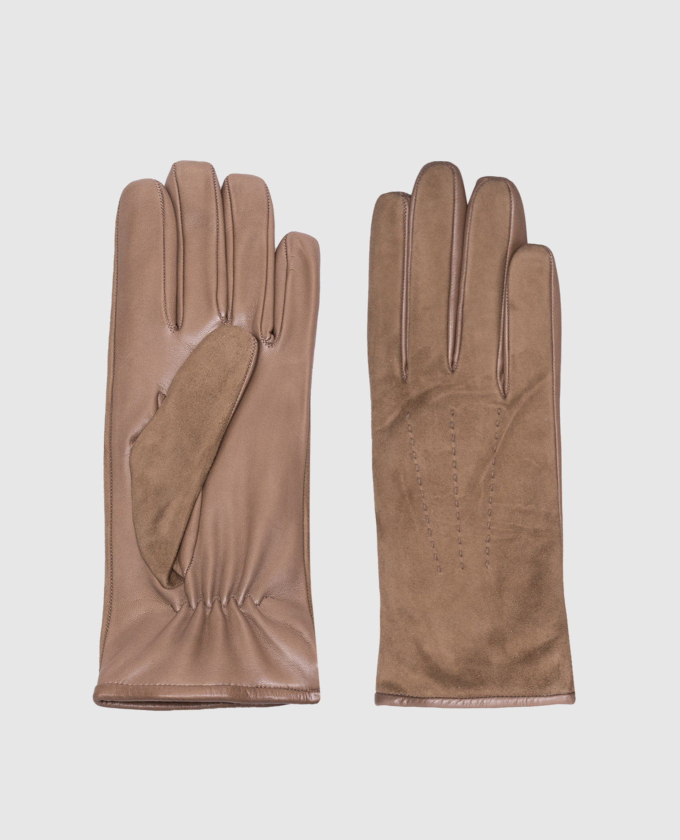 

Brown leather gloves Sermoneta Gloves