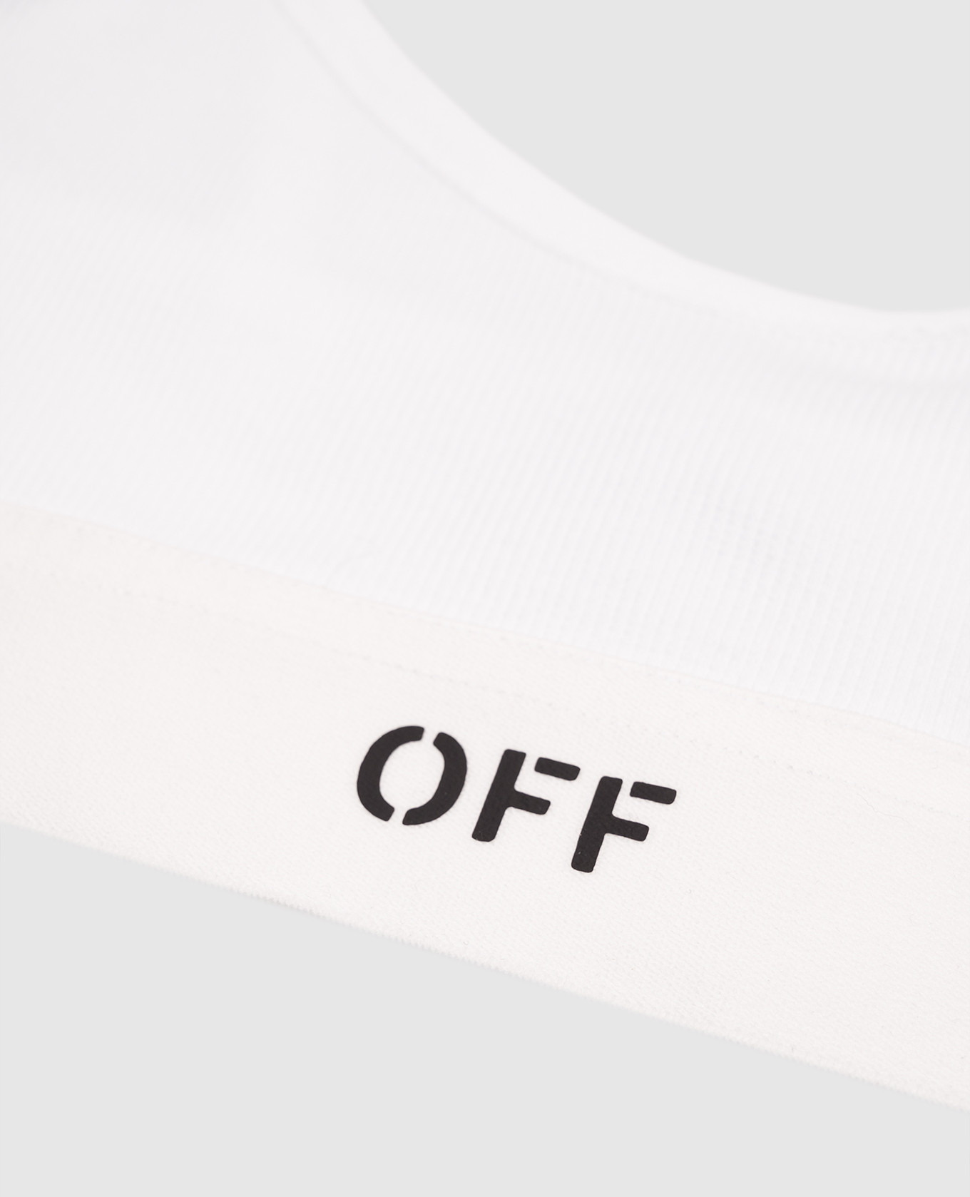 

White ribbed bralette with logo Off-White