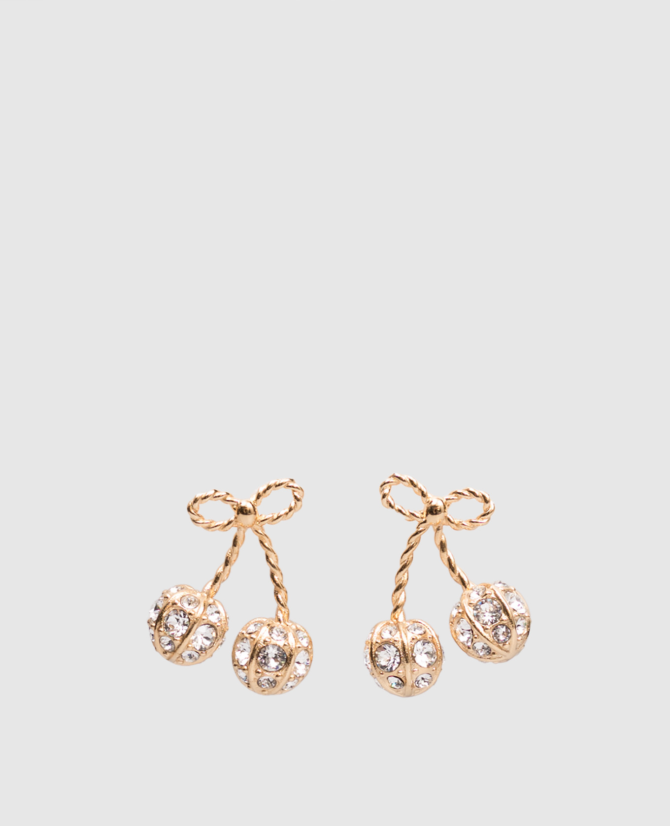 Cherryfic gold earrings with Swarovski crystals Valentino