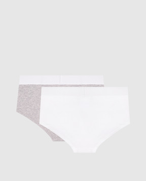 Versace Children's ribbed brief set with logo 10187821A13344