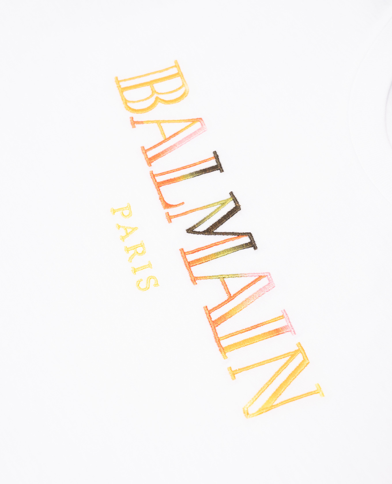 

Children's white T-shirt with embroidered logo Balmain