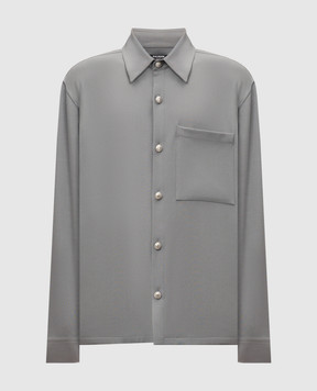 Balmain Gray shirt with wool DH1HS390VD59