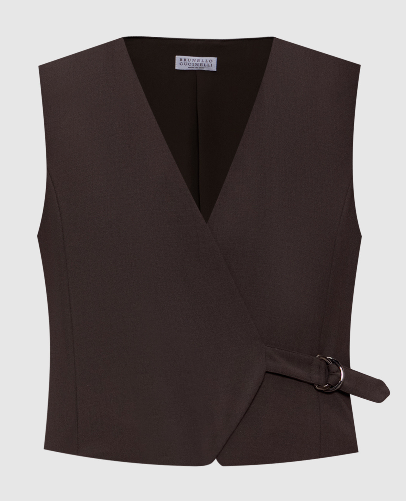 Brown vest with wool on the smell Brunello Cucinelli