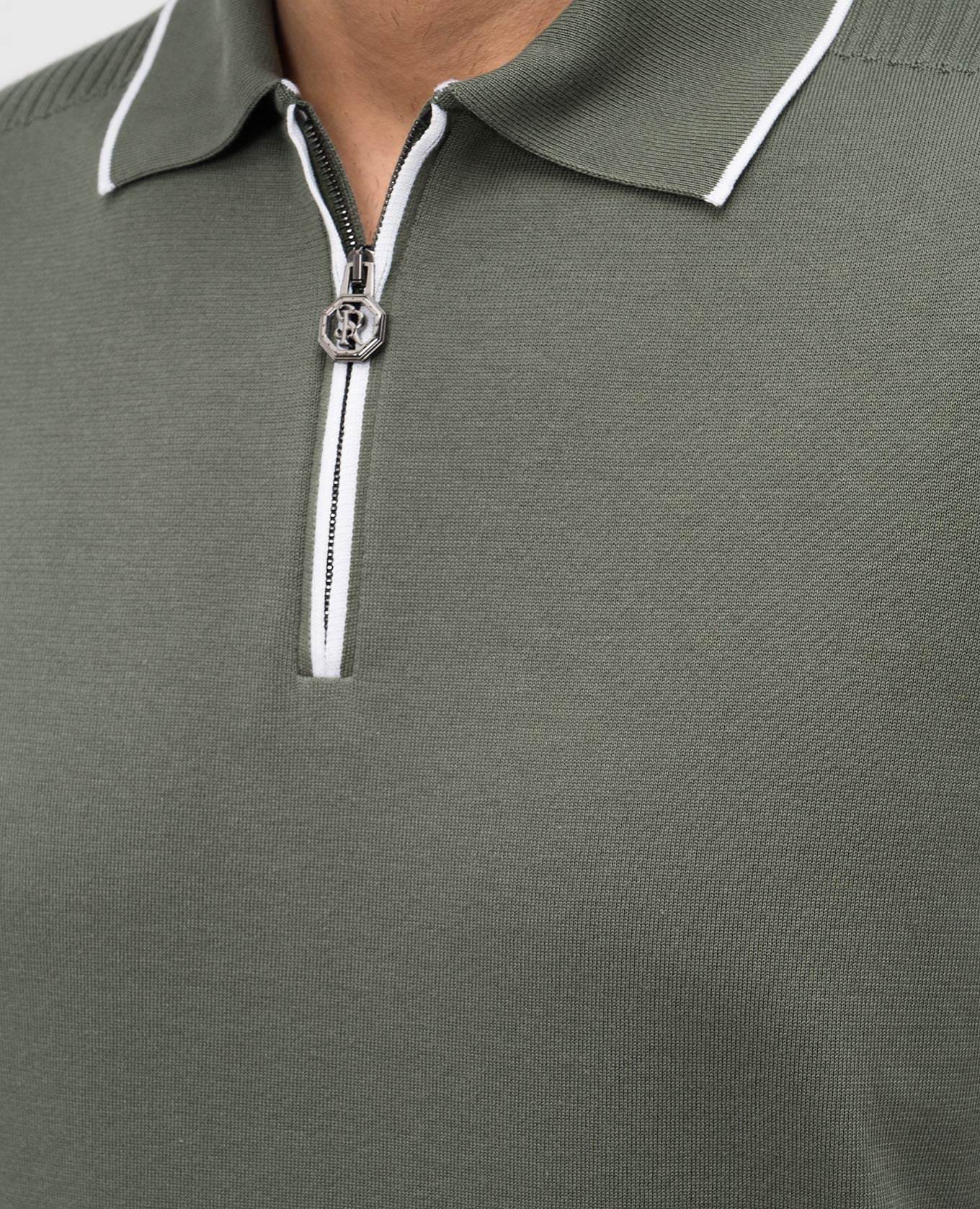 

Green polo with monogram logo Stefano Ricci