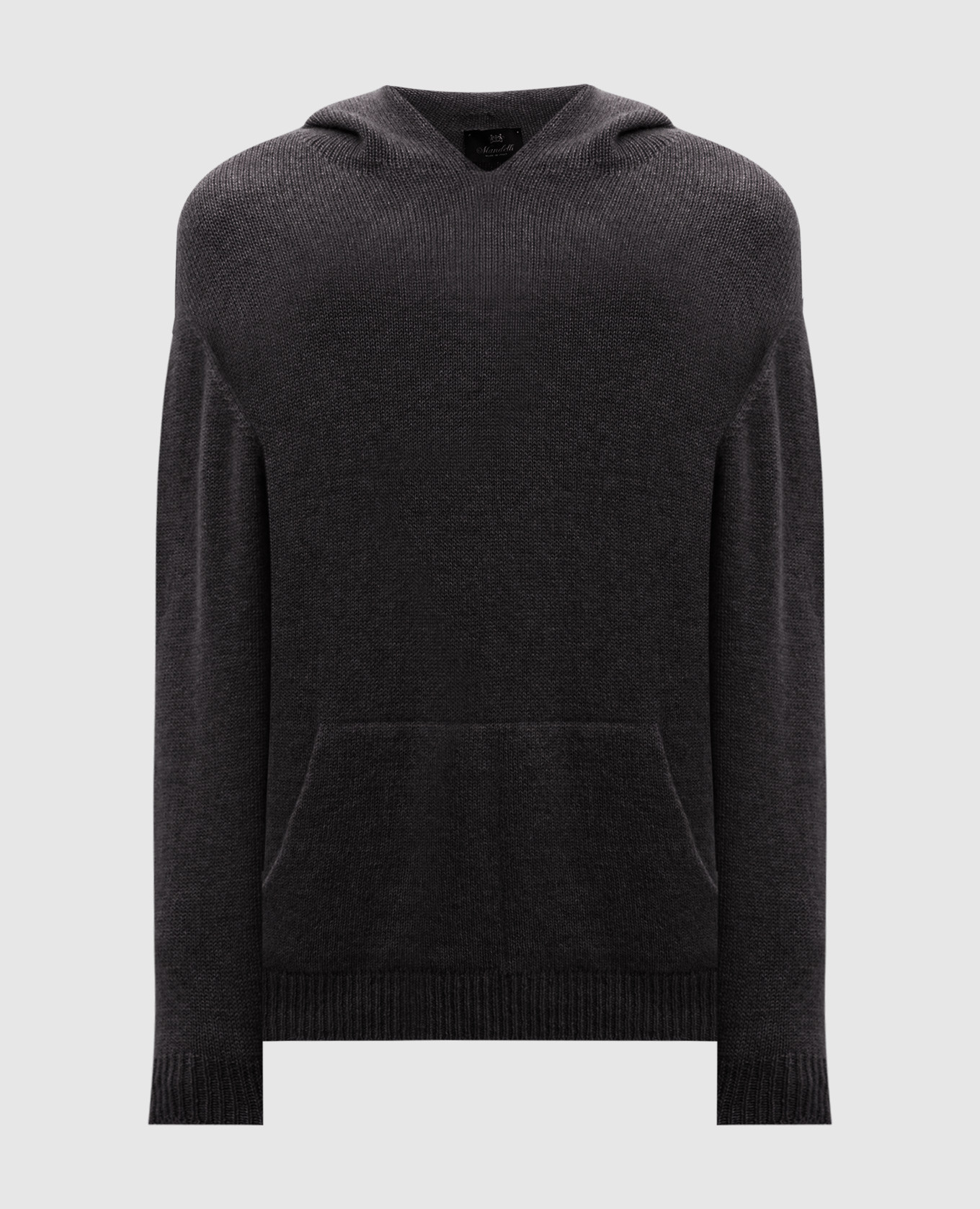 

Gray cashmere hoodie Enrico Mandelli, Grey