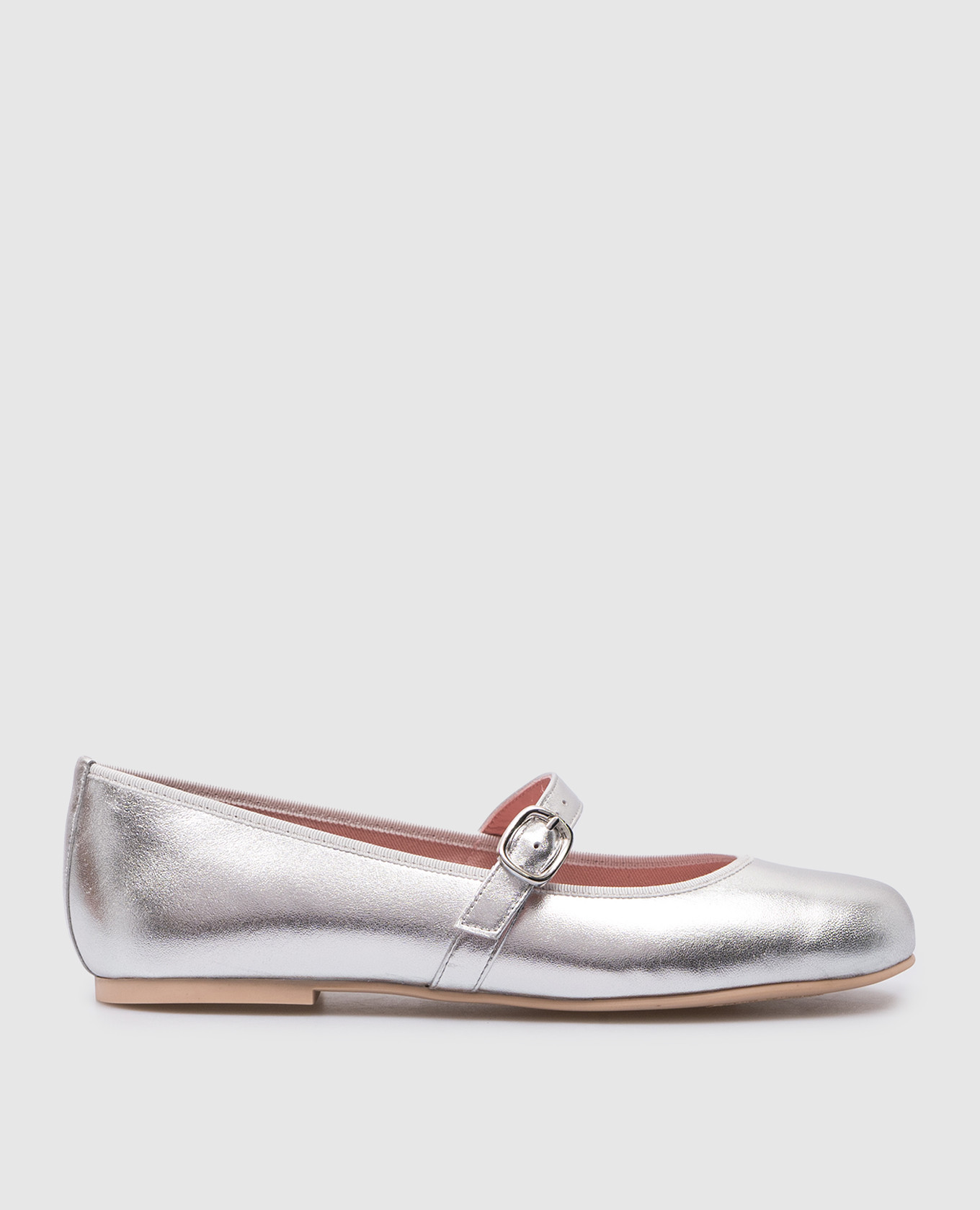 Children's leather silver ballet shoes hermione pretty ballerinas