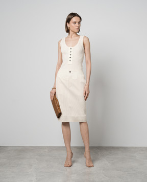 Bottega Veneta Beige striped skirt 784970V3Z60
