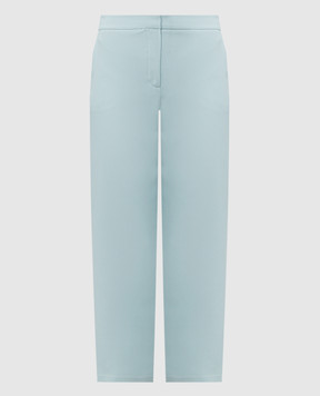 Twinset Blue chinos with metal logo monogram 251AP2338