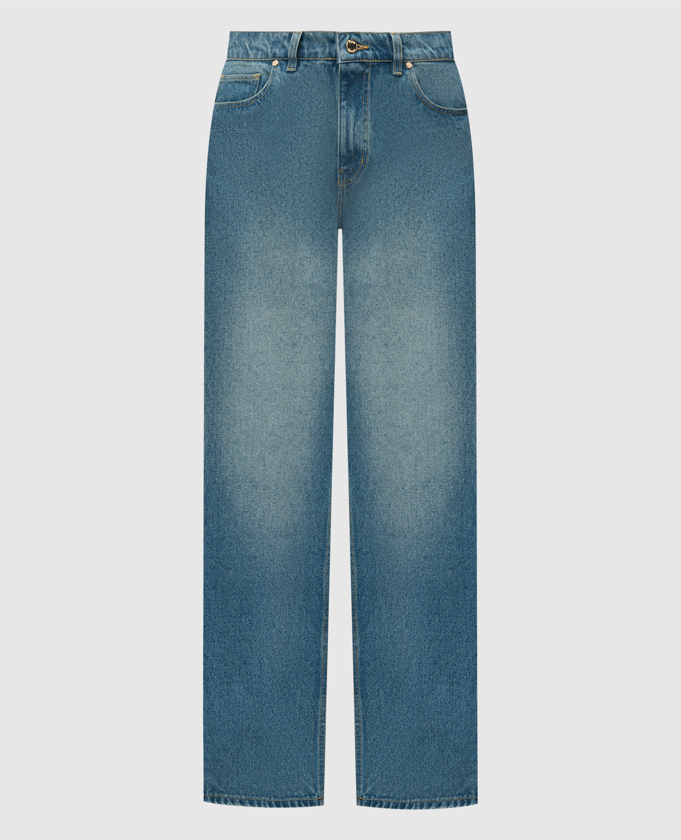 Blue tennis club jeans with logo embroidery Casablanca