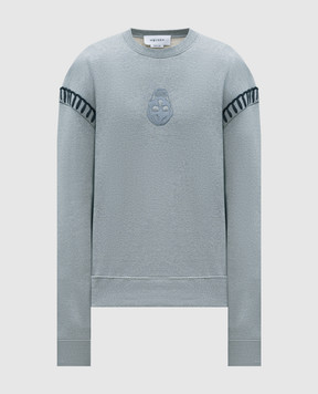 Alexander McQueen Gray sweatshirt with Skull embroidery 815008QXABQ