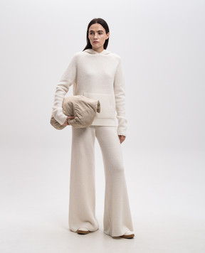 LISA YANG White Khloe flared pants with cashmere 2023272
