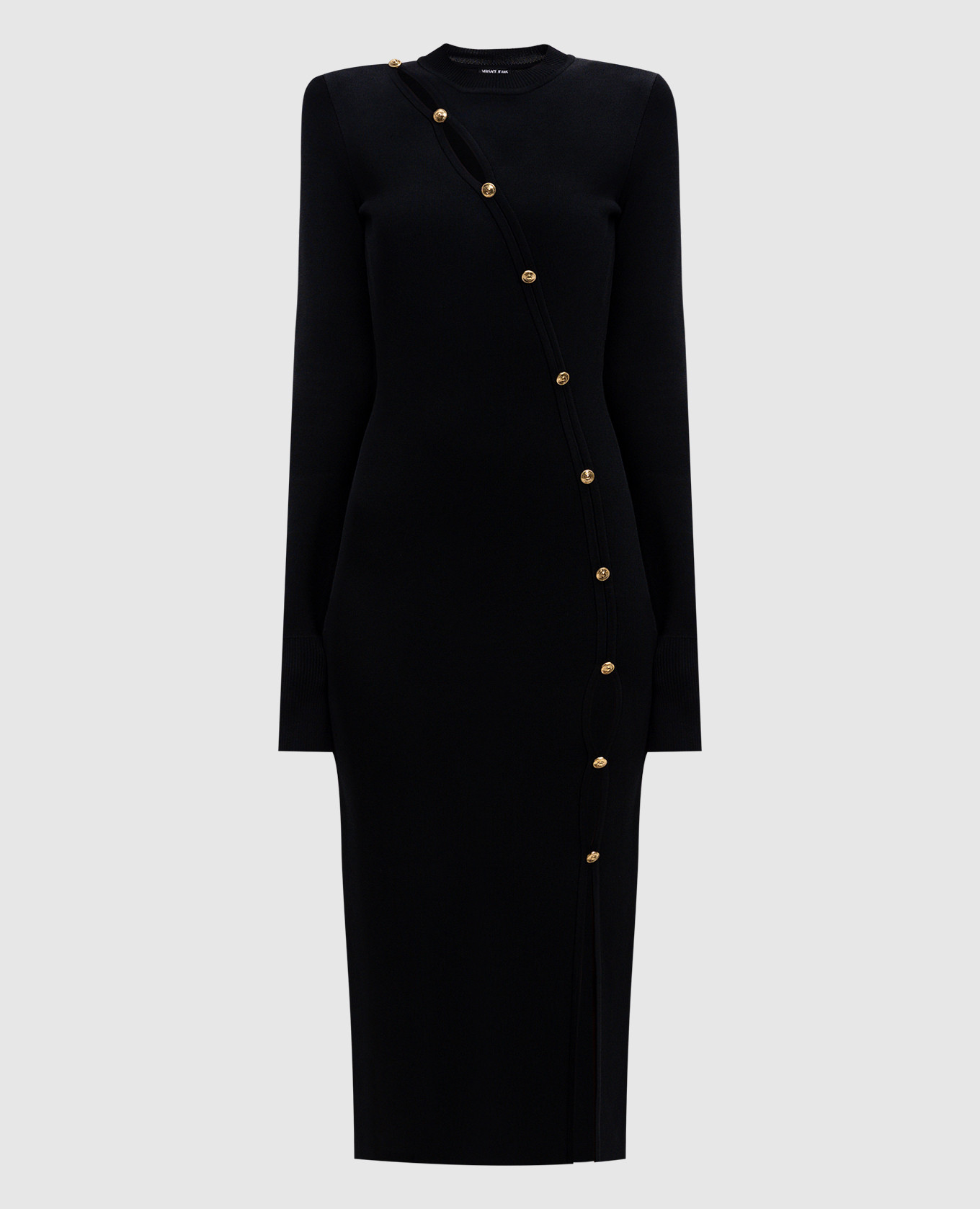 

Black midi dress with curved necklines Versace Jeans Couture