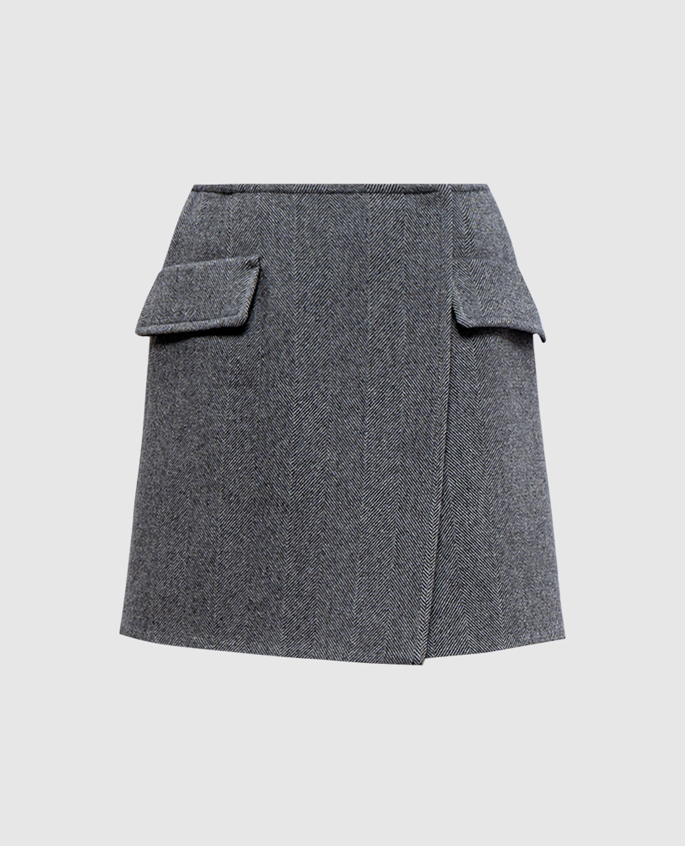 

Gray patterned wool skirt Max Mara Sportmax, Grey