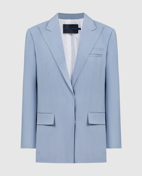 PROENZA SCHOULER Blue Devon wool jacket R2422003AY179