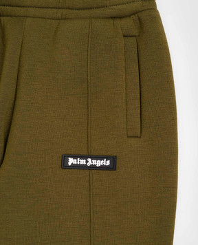 Palm Angels Children's green sweatpants PBCH017F25FLE001612
