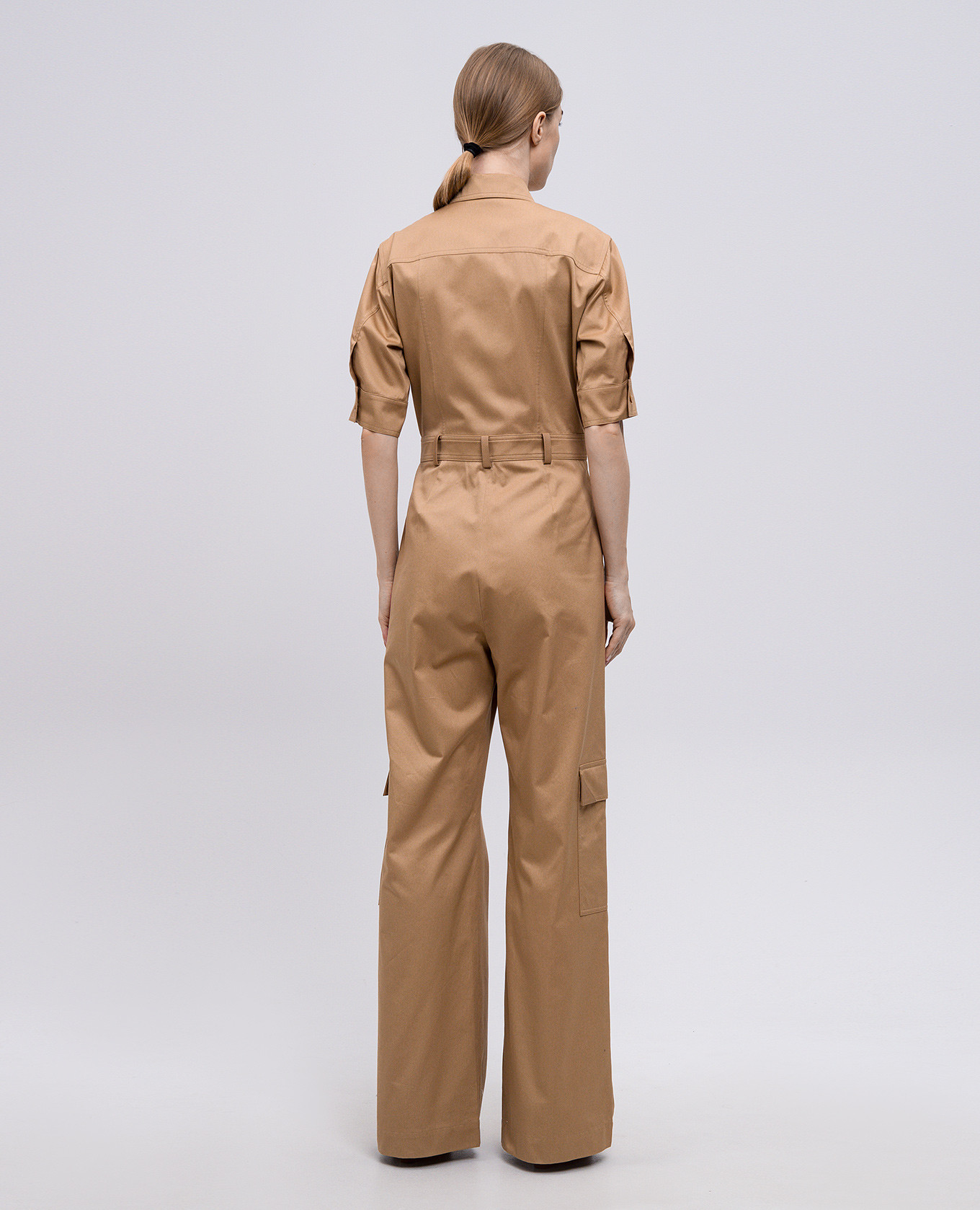 

Beige FILIPPO jumpsuit with leather inserts Max Mara