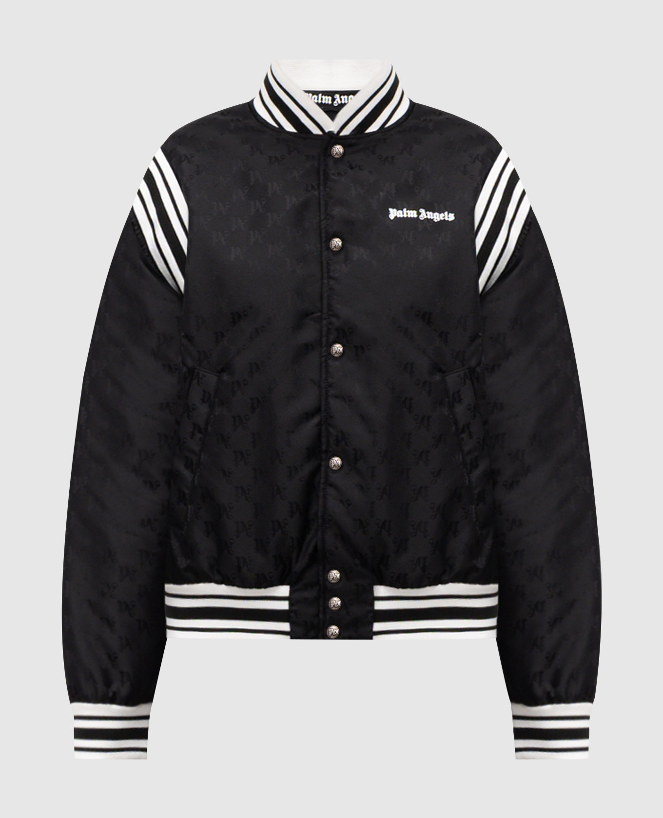

Black bomber jacket with logo Palm Angels