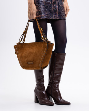 Gianni Chiarini Bloom brown suede tote bag BS12036CMPL
