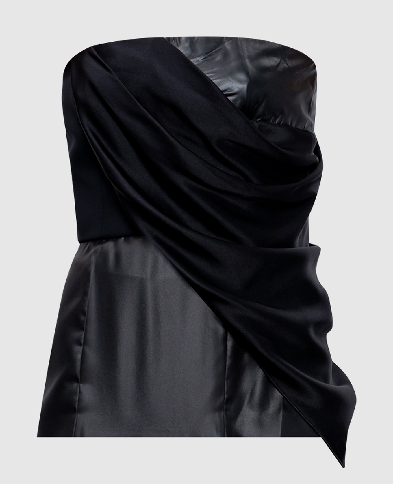

Black silk top with drape Cedric Charlier