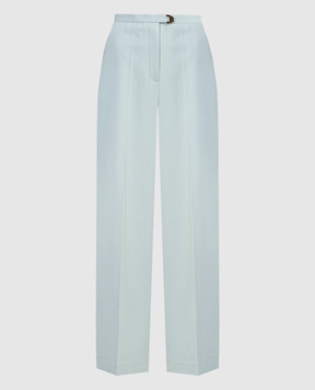 Agnona Green pants with logo T70602YUC055