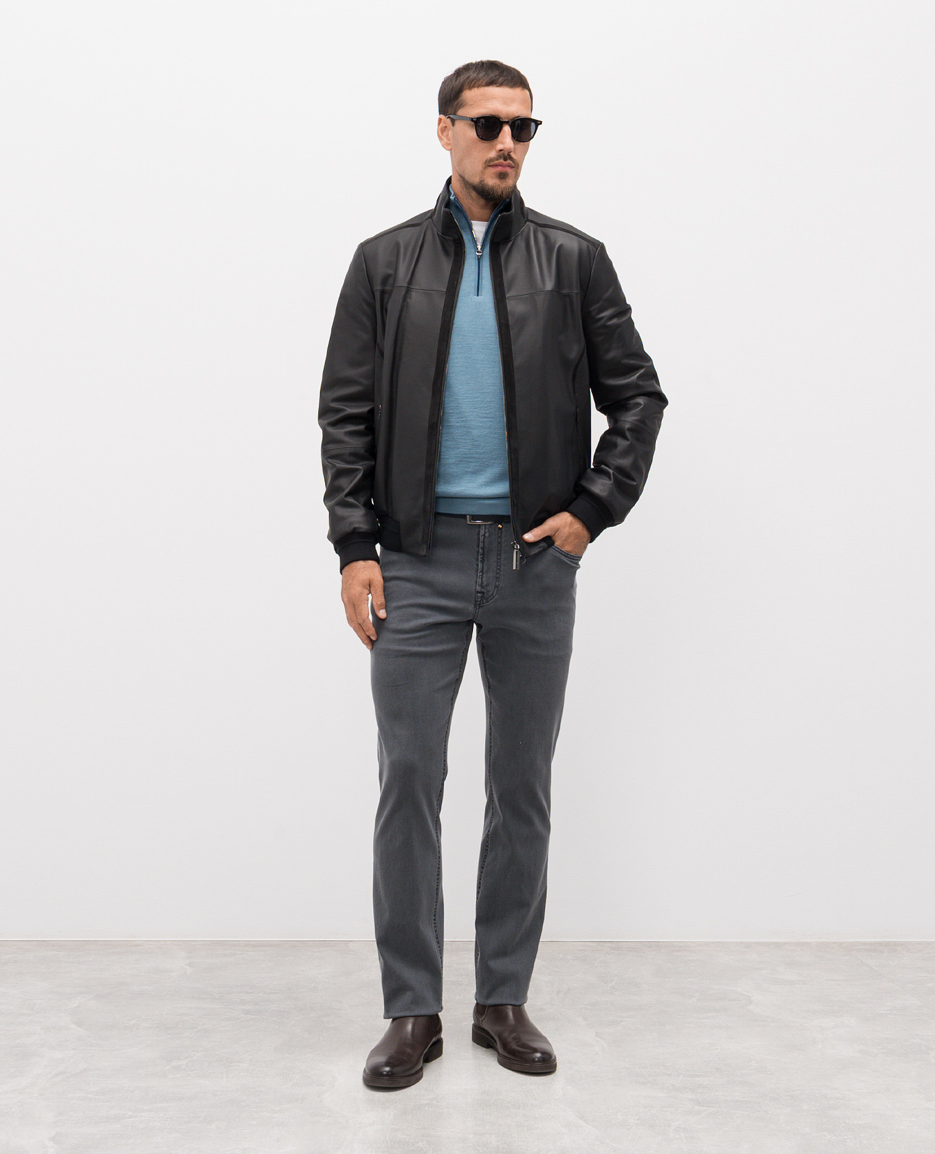 

Blue sweater made of wool, silk and cashmere Stefano Ricci, Light blue