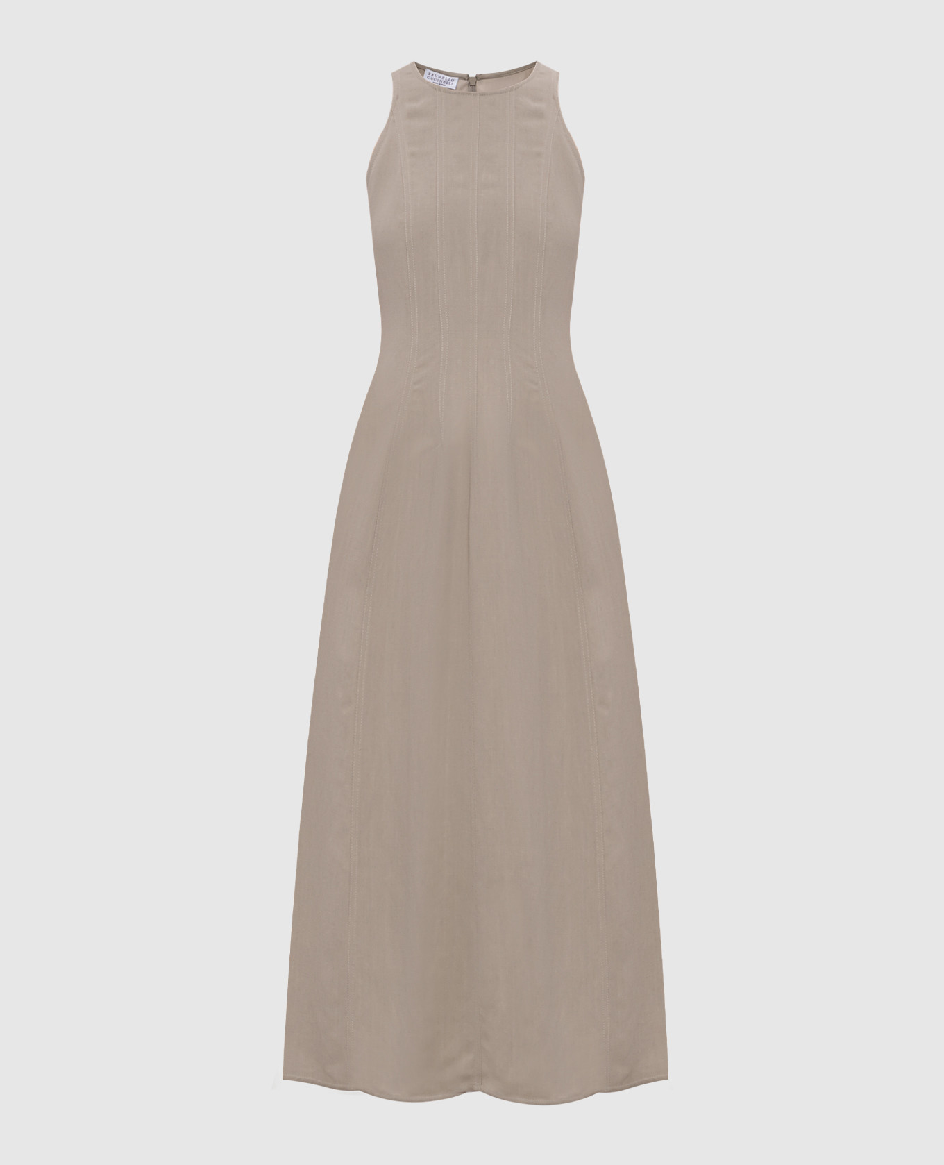 

Beige dress with linen Brunello Cucinelli