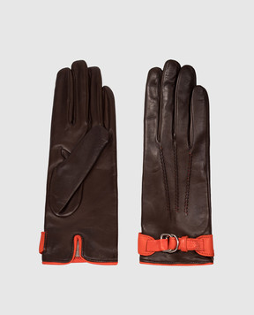 Sermoneta Gloves Brown suede gloves B28