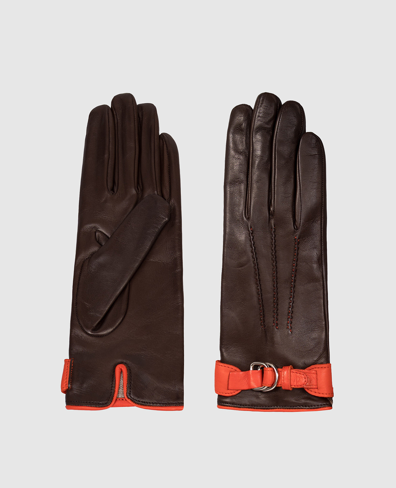 Brown suede gloves Sermoneta Gloves