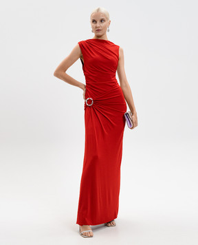 Simkhai Red maxi dress with drape 4251073D