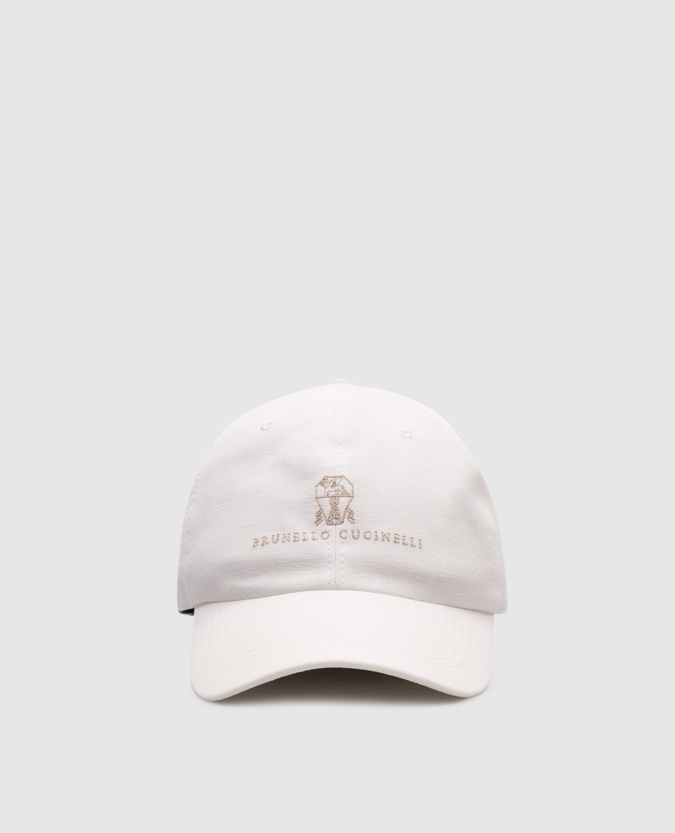 

White cap with logo embroidery Brunello Cucinelli