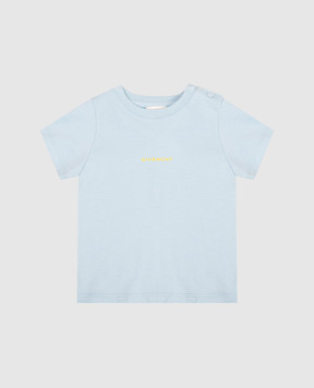 Givenchy Children's blue T-shirt with logo print H30641918