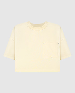 Bottega Veneta Yellow cropped T-shirt 777597VKLZ0