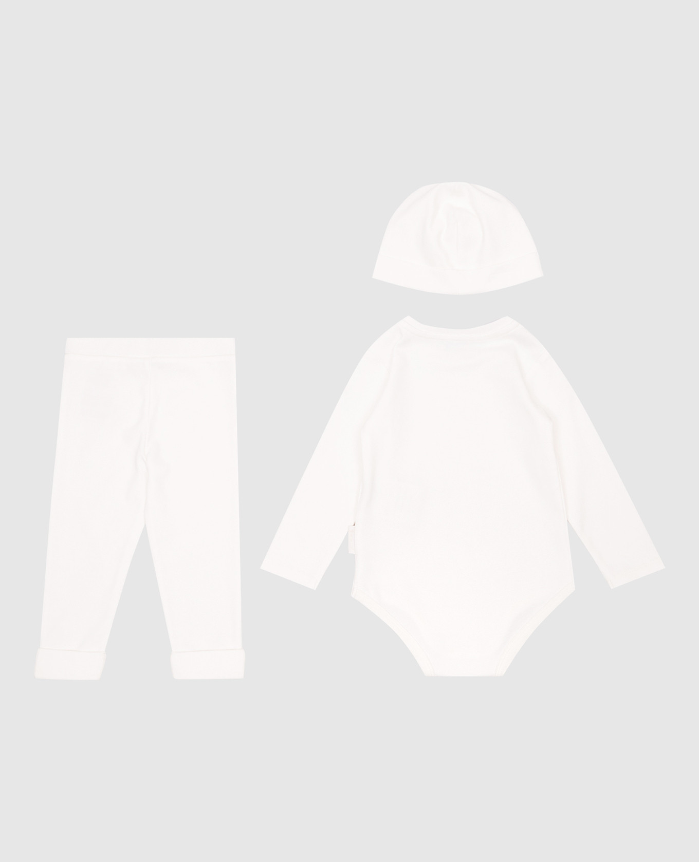 

Children's white set of bodysuit, pants and hat Moncler ENFANT, Beige