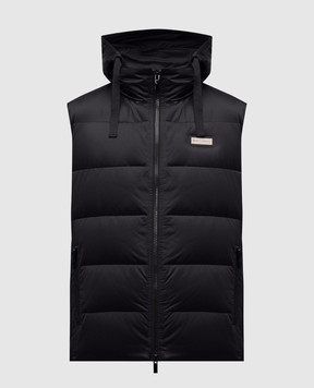 Be Florence Black down vest with logo BE24M9