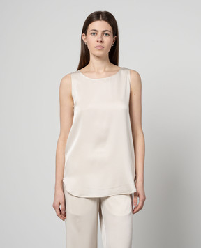 Allude Beige silk top 24284002