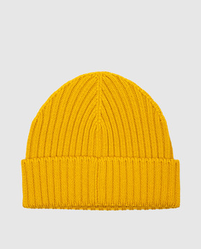 Givenchy Yellow wool hat with logo 710009314003