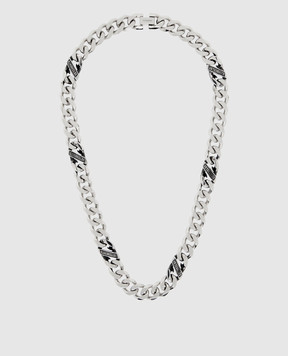 Vetements Silver chain necklace with logo UH76NE850S