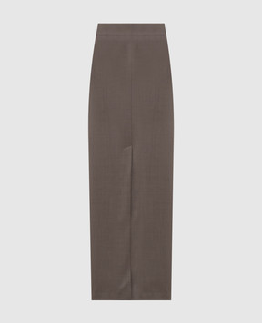 Brunello Cucinelli Beige skirt with wool MPW07G3882