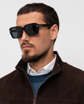 Tom Ford Black sunglasses with logo engraving FT1164K