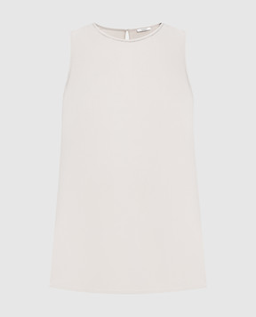 Peserico Silk top with monil chain A08893D02372