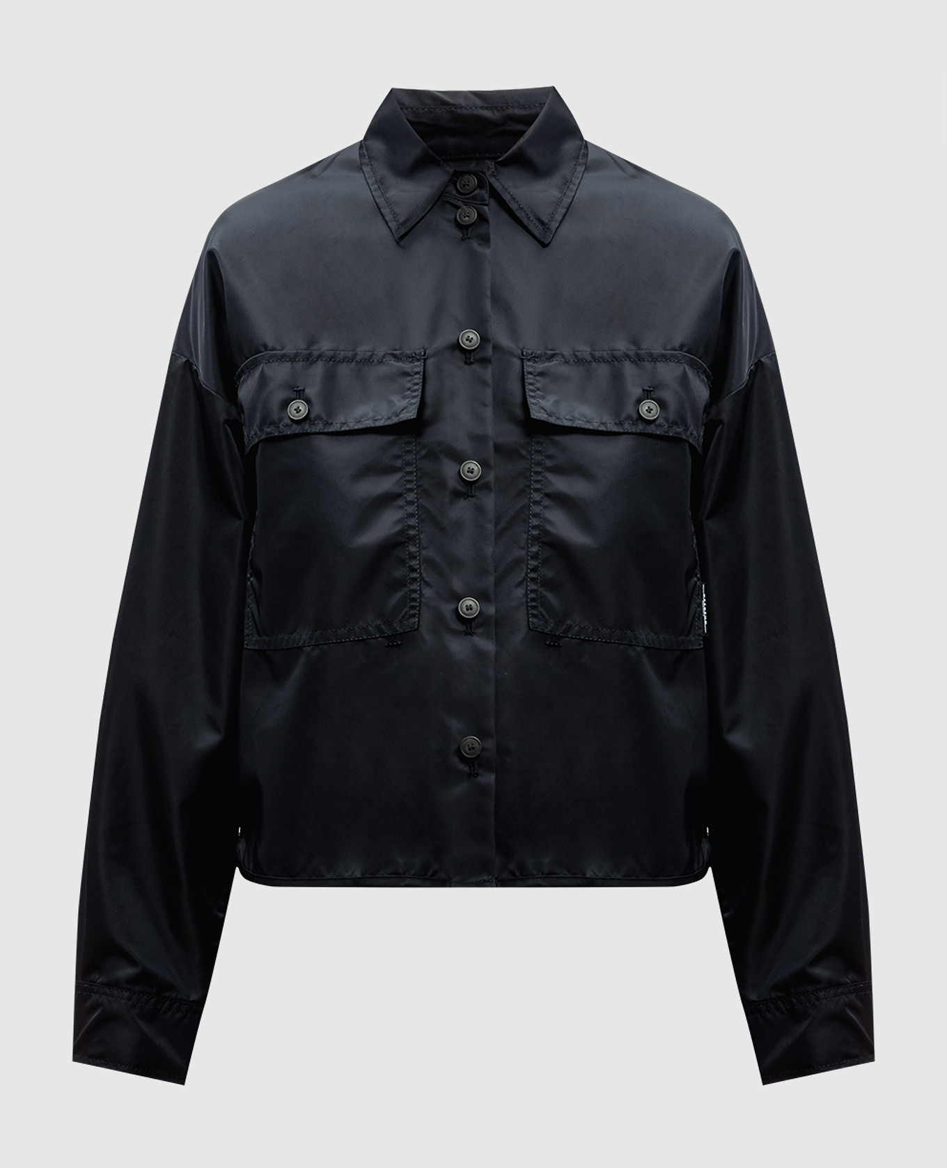 

CREMONA black windbreaker with logo patch Max Mara Weekend