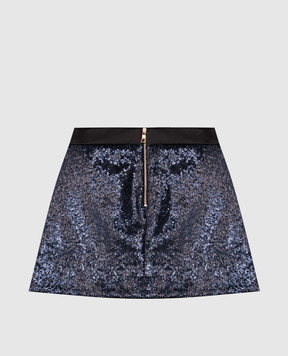 Balmain Children's blue sequined skirt BX7A81A0189610