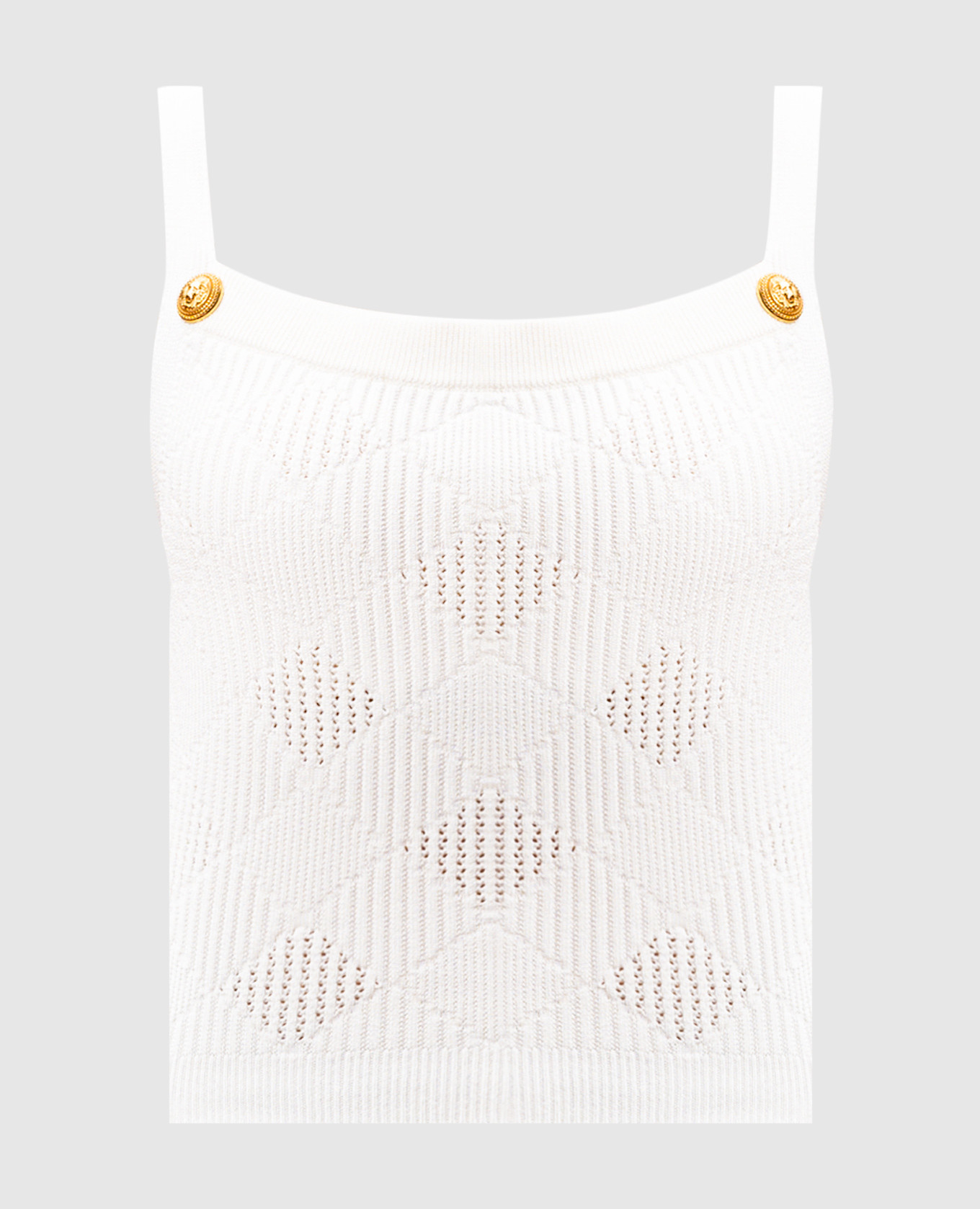 

White top in a geometric pattern Balmain