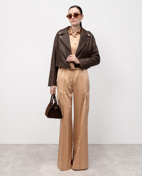 Tom Ford Beige silk cargo pants PAW632FAX881