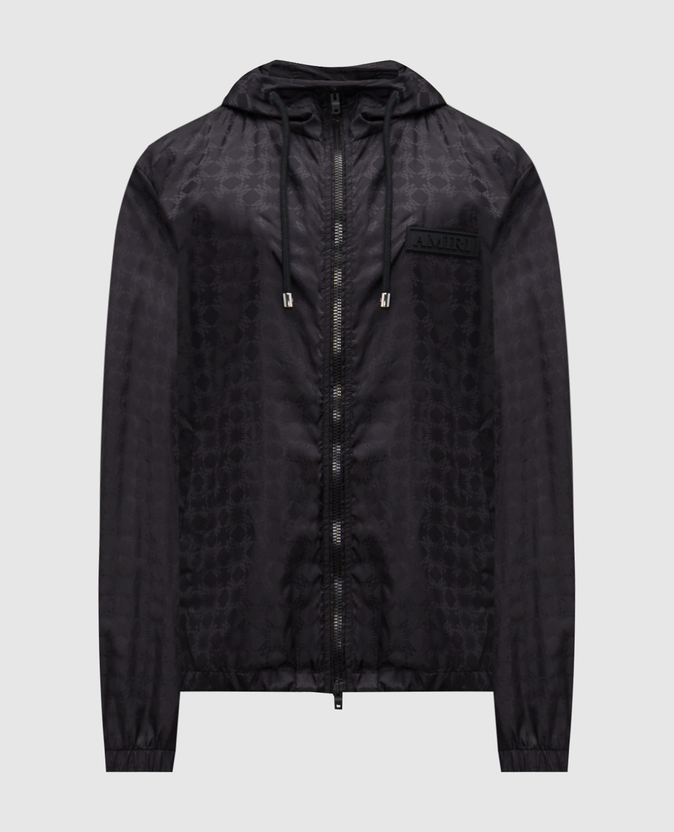 Black windbreaker with monogram pattern AMIRI