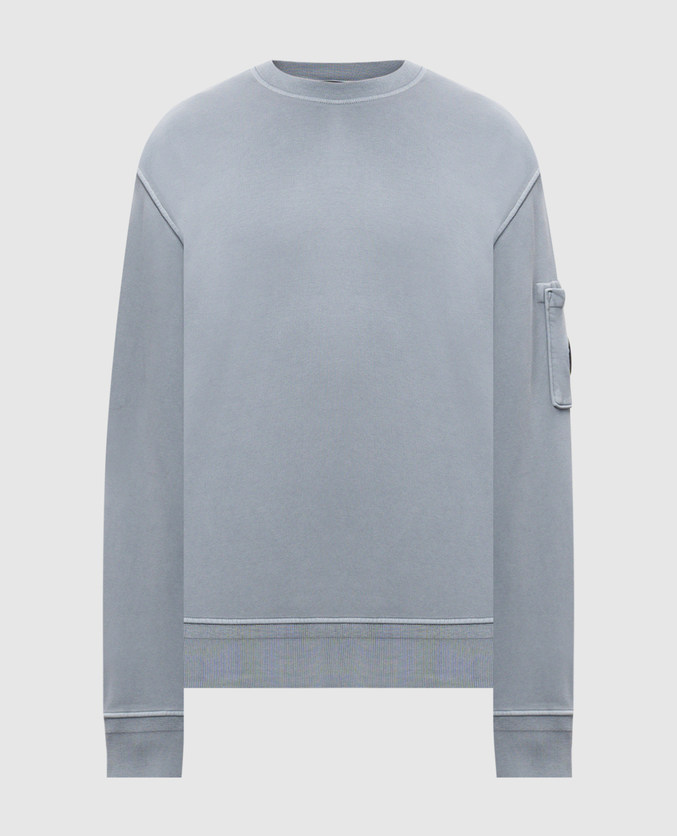 

Blue sweatshirt with logo patch C.P. Company, Light blue