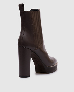 Brunello Cucinelli Brown leather ankle boots MZDSPG366