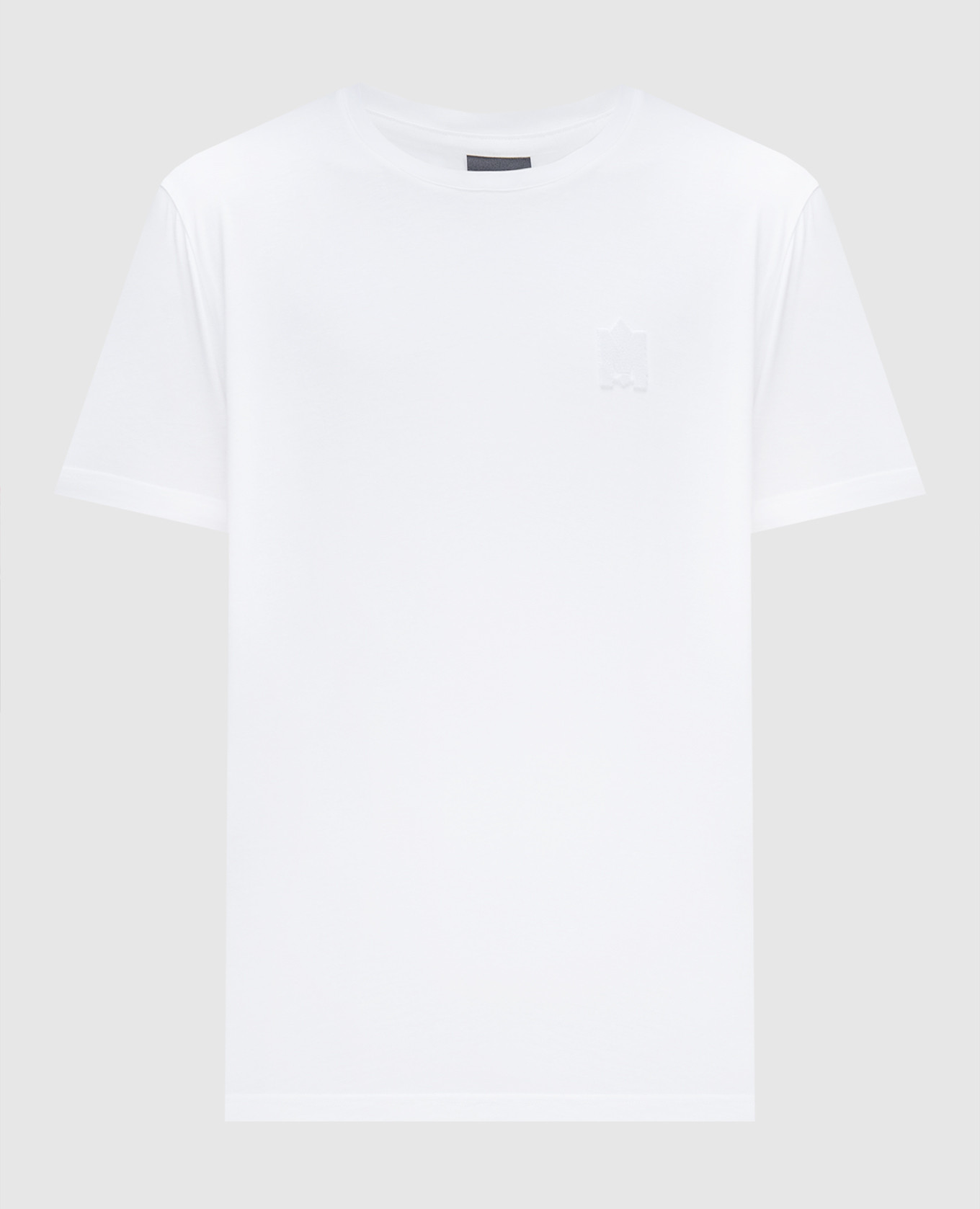 

White t-shirt with textured logo emblem Mackage, Белый